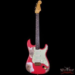 Fender Custom Shop Wild West Guitars 25th Anniversary 1960 Stratocaster Madagascar Rosewood Fretboard Heavy Relic Fiesta Red 7.65 LBS - Image 3