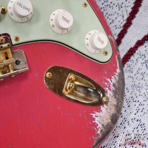 Fender Custom Shop Wild West Guitars 25th Anniversary 1960 Stratocaster Madagascar Rosewood Fretboard Heavy Relic Fiesta Red 7.65 LBS - Image 10