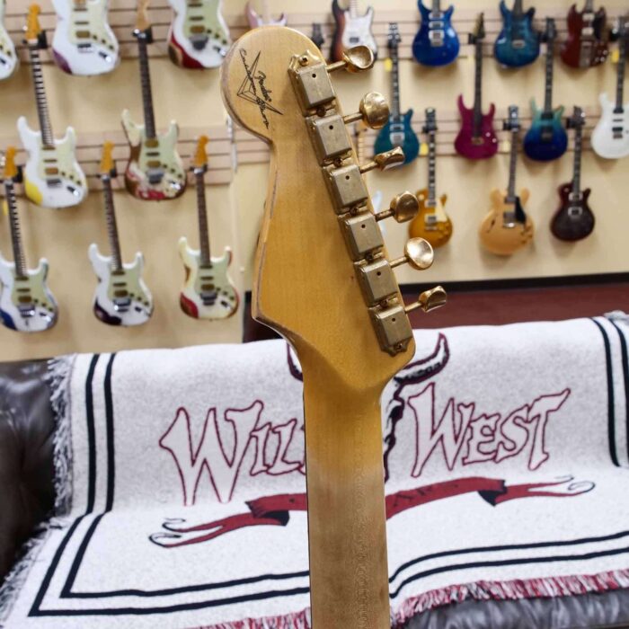 Fender Custom Shop Wild West Guitars 25th Anniversary 1960 Stratocaster Madagascar Rosewood Fretboard Heavy Relic Vintage White 7.10 LBS - Image 10