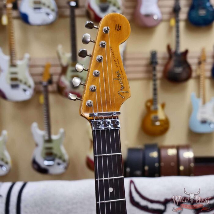 Fender Custom Shop Wild West Pink Lightning Stratocaster HSS Floyd Rose Rosewood Board 22 Frets Heavy Relic Lipstick Pink Metallic 8.20 LBS - Image 6