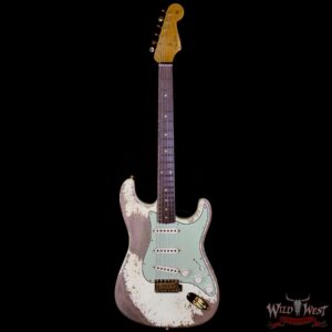 Fender Custom Shop Wild West Guitars 25th Anniversary 1960 Stratocaster Madagascar Rosewood Fretboard Heavy Relic Vintage White 7.85 LBS - Image 3