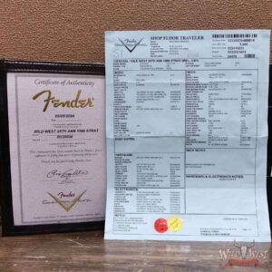 Fender Custom Shop Wild West Guitars 25th Anniversary 1960 Stratocaster Madagascar Rosewood Fretboard Heavy Relic Vintage White 7.85 LBS - Image 14