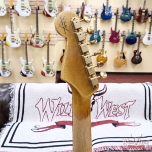 Fender Custom Shop Wild West Guitars 25th Anniversary 1960 Stratocaster Madagascar Rosewood Fretboard Heavy Relic Vintage White 7.85 LBS - Image 11