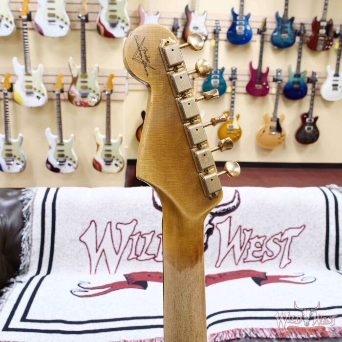 Fender Custom Shop Wild West Guitars 25th Anniversary 1960 Stratocaster Madagascar Rosewood Fretboard Heavy Relic Vintage White 7.85 LBS - Image 11
