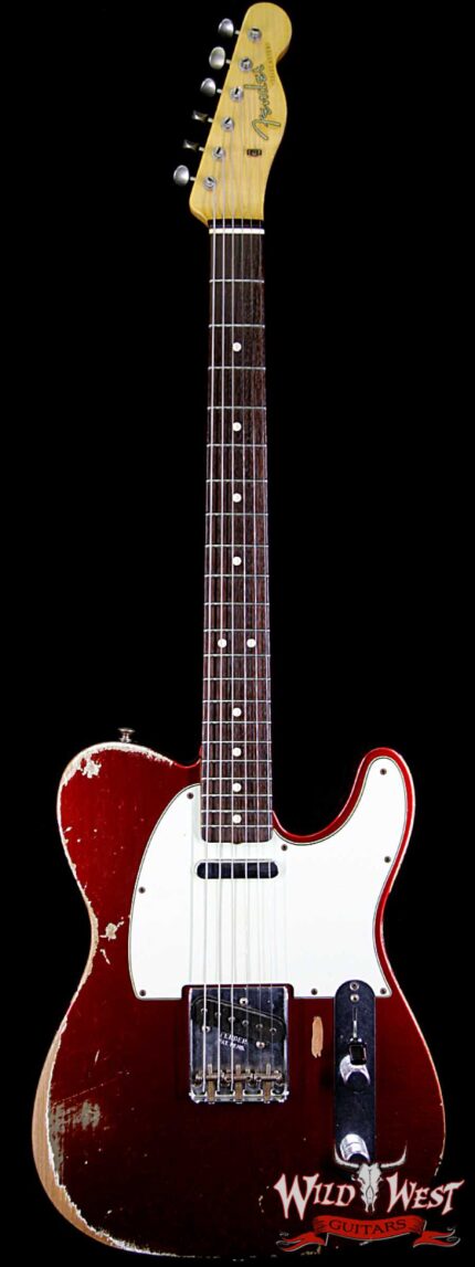 2013 Fender Custom Shop 1963 Telecaster Heavy Relic with Dirty Neck Rosewood Fingerboard Candy Apple Red
