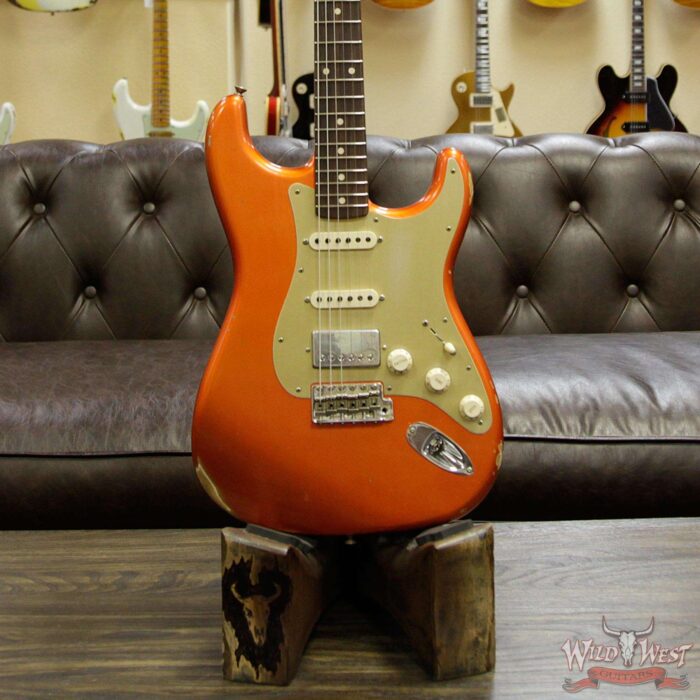 Fender Custom Shop 1962 Stratocaster Relic HSS EVH Pickup Rosewood Fingerboard Orange - Image 12