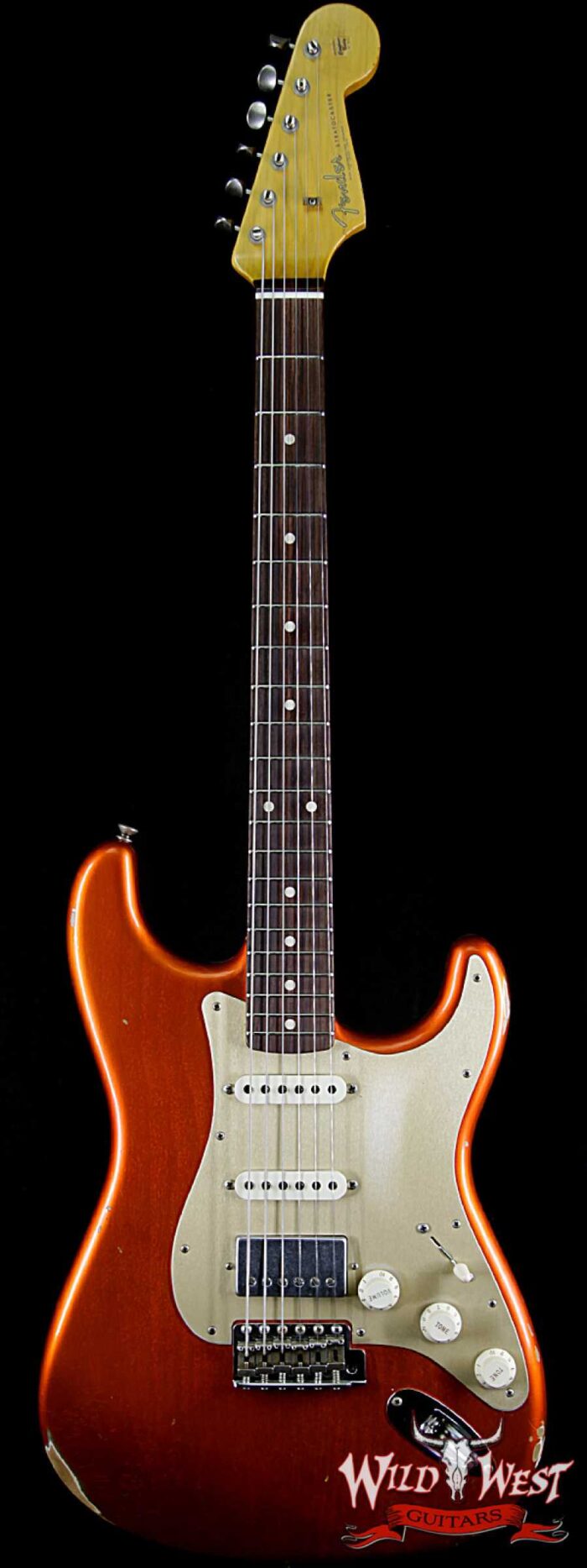 Fender Custom Shop 1962 Stratocaster Relic HSS EVH Pickup Rosewood Fingerboard Orange - Image 1