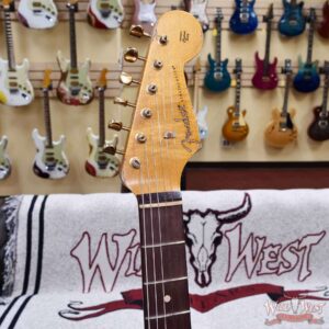 Fender Custom Shop Wild West Guitars 25th Anniversary 1960 Stratocaster Hardtail Madagascar Rosewood Fretboard Heavy Relic Lake Placid Blue 6.60 LBS - Image 6