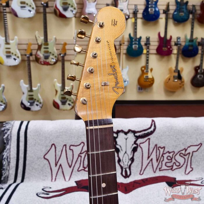 Fender Custom Shop Wild West Guitars 25th Anniversary 1960 Stratocaster Hardtail Madagascar Rosewood Fretboard Heavy Relic Lake Placid Blue 6.60 LBS - Image 6