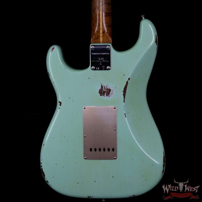Fender Custom Shop 1956 Stratocaster Relic Roasted Birdeye Maple Neck Surf Green - Image 7