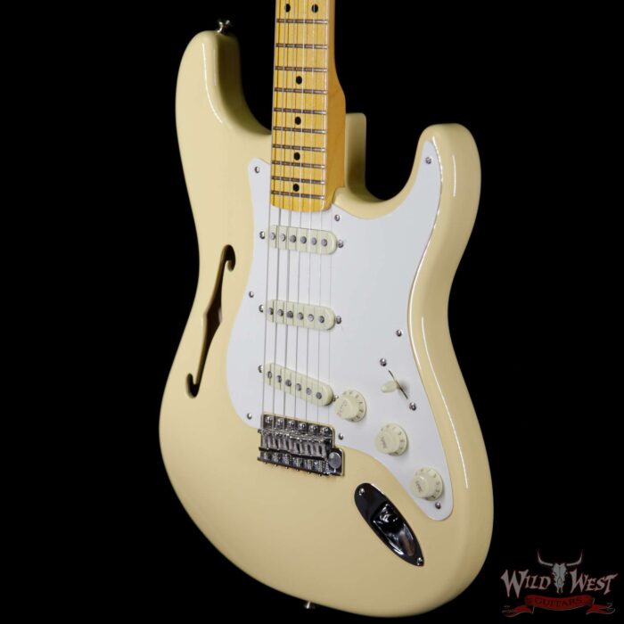 Fender USA Eric Johnson Signature Stratocaster Thinline Semi-Hollow Body Maple Neck Vintage White - Image 2