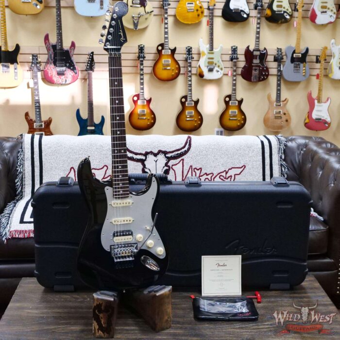 Fender American Ultra Luxe Stratocaster Floyd Rose HSS Rosewood Fingerboard Mystic Black (Blemish) - Image 6
