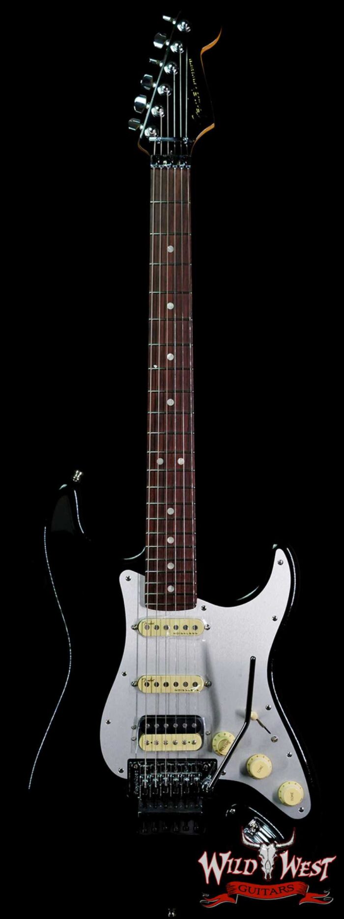 Fender American Ultra Luxe Stratocaster Floyd Rose HSS Rosewood Fingerboard Mystic Black (Blemish) - Image 1
