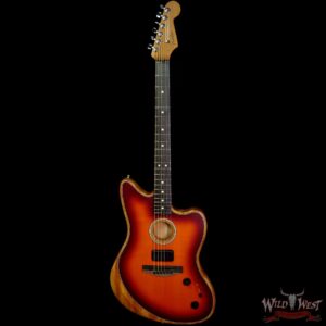 Fender American Acoustasonic Jazzmaster Ebony Fingerboard Tobacco Sunburst - Image 3