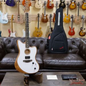 Fender American Acoustasonic Jazzmaster Ebony Fingerboard Arctic White - Image 6