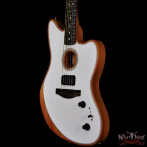 Fender American Acoustasonic Jazzmaster Ebony Fingerboard Arctic White - Image 2