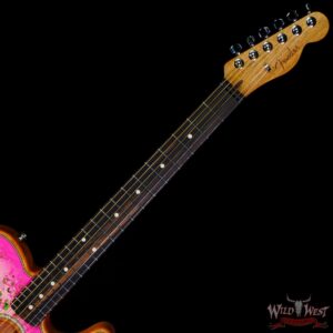 Fender American Acoustasonic Telecaster Ebony Fingerboard Pink Paisley 4.80 LBS US221860A - Image 4
