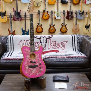 Fender American Acoustasonic Telecaster Ebony Fingerboard Pink Paisley 4.80 LBS US221860A - Image 6