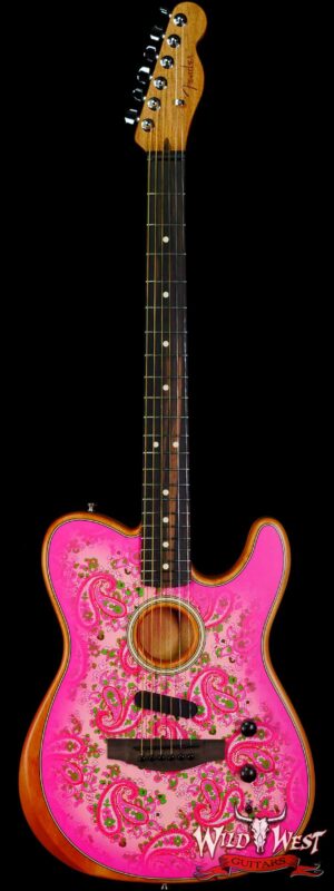 Fender American Acoustasonic Telecaster Ebony Fingerboard Pink Paisley 4.80 LBS US221860A