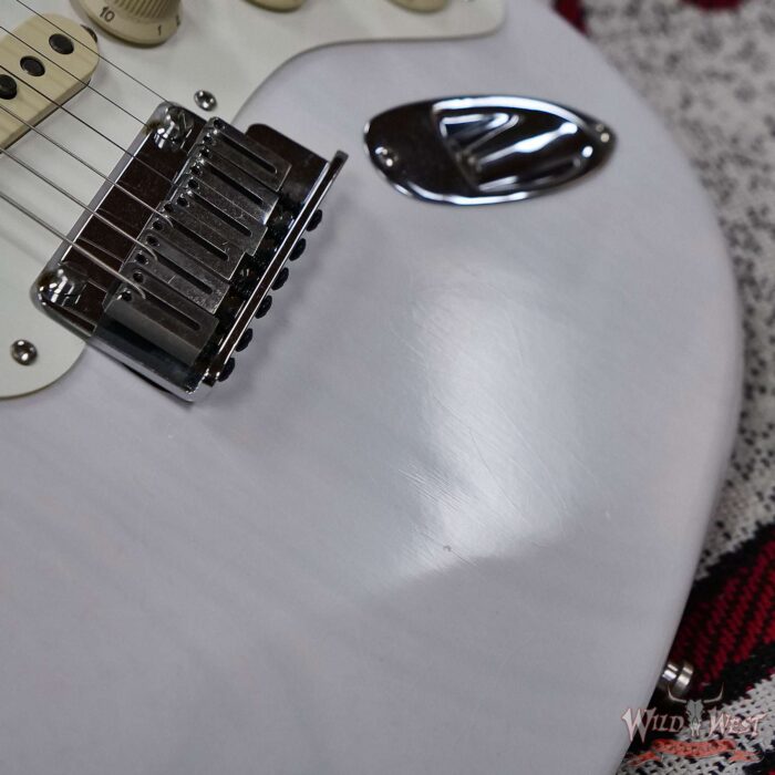 Fender American Ultra Luxe Vintage ‘50s Stratocaster Ash Body Maple Fingerboard White Blonde 8.1 lbs - Image 9