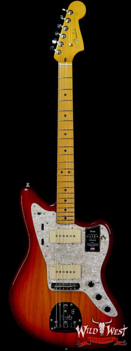 Fender American Ultra Jazzmaster Ash Body Maple Fingerboard Plasma Red Burst