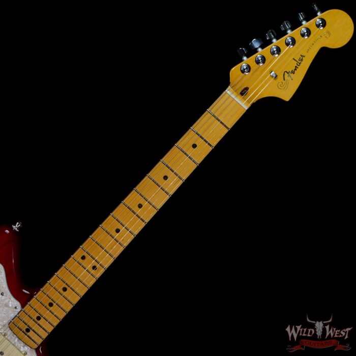 Fender American Ultra Jazzmaster Ash Body Maple Fingerboard Plasma Red Burst - Image 4