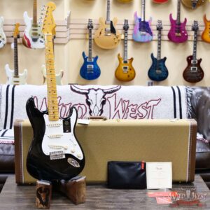 2025 Fender American Vintage II 1957 Stratocaster Maple Fingerboard Black 7.85 LBS - Image 5