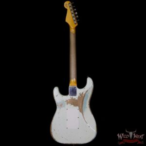 Fender Custom Shop White Lightning Stratocaster Floyd Rose HSS 21 Frets Rosewood Board Sonic Blue - Image 6