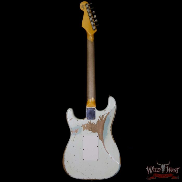 Fender Custom Shop White Lightning Stratocaster Floyd Rose HSS 21 Frets Rosewood Board Sonic Blue - Image 6
