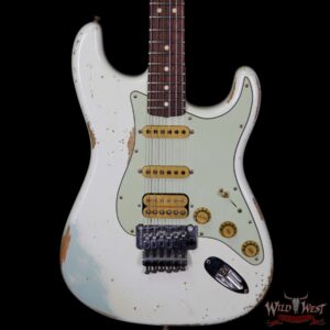 Fender Custom Shop White Lightning Stratocaster Floyd Rose HSS 21 Frets Rosewood Board Sonic Blue - Image 3