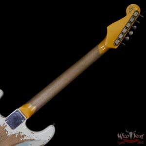 Fender Custom Shop White Lightning Stratocaster Floyd Rose HSS 21 Frets Rosewood Board Sonic Blue - Image 11