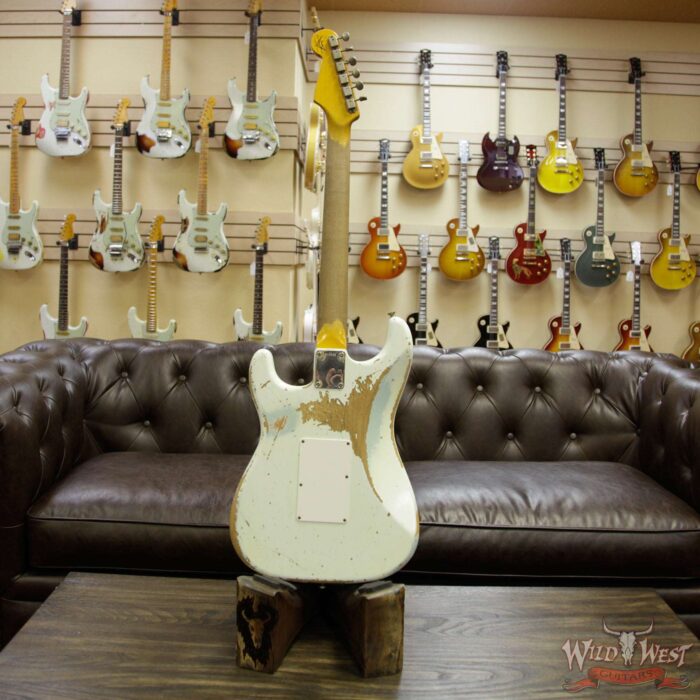 Fender Custom Shop White Lightning Stratocaster Floyd Rose HSS 21 Frets Rosewood Board Sonic Blue - Image 14