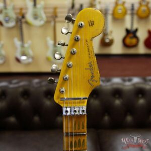 Fender Custom Shop Wild West Exclusive White Lightning Stratocaster HSS Floyd Rose Heavy Relic Maple Neck 22 Frets Blue Flower - Image 10