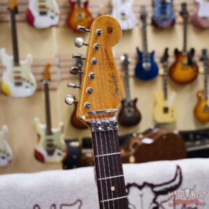 Fender Custom Shop Wild West White Lightning Stratocaster HSH Floyd Rose Rosewood Board 22 Frets Heavy Relic Lipstick Pink Metallic 8.20 LBS - Image 7