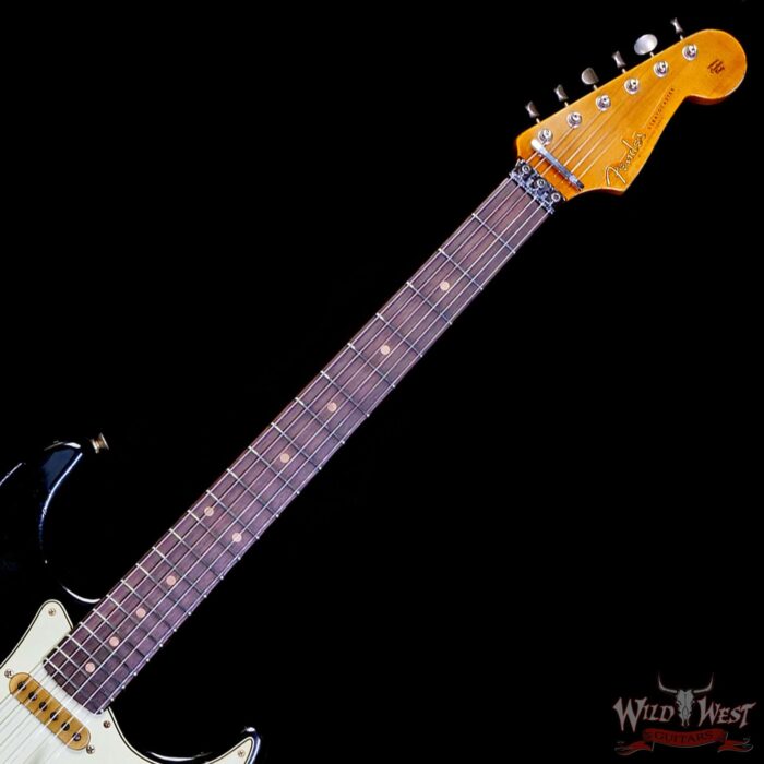 Fender Custom Shop Wild West Black Lightning Stratocaster HSS Floyd Rose Rosewood Fingerboard 22 Frets Heavy Relic 3 Tone Sunburst 8.00 LBS - Image 4