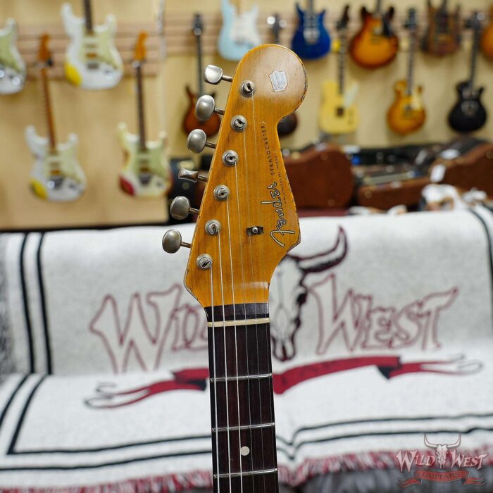 Fender Custom Shop Wild West White Lightning 2.0 Stratocaster HSS Rosewood Board 21 Frets Heavy Relic Lipstick Pink Metallic 8.00 LBS - Image 7