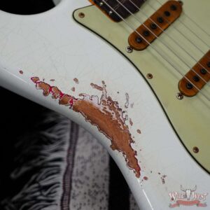 Fender Custom Shop Wild West White Lightning 2.0 Stratocaster HSS Rosewood Board 21 Frets Heavy Relic Lipstick Pink Metallic 8.00 LBS - Image 10