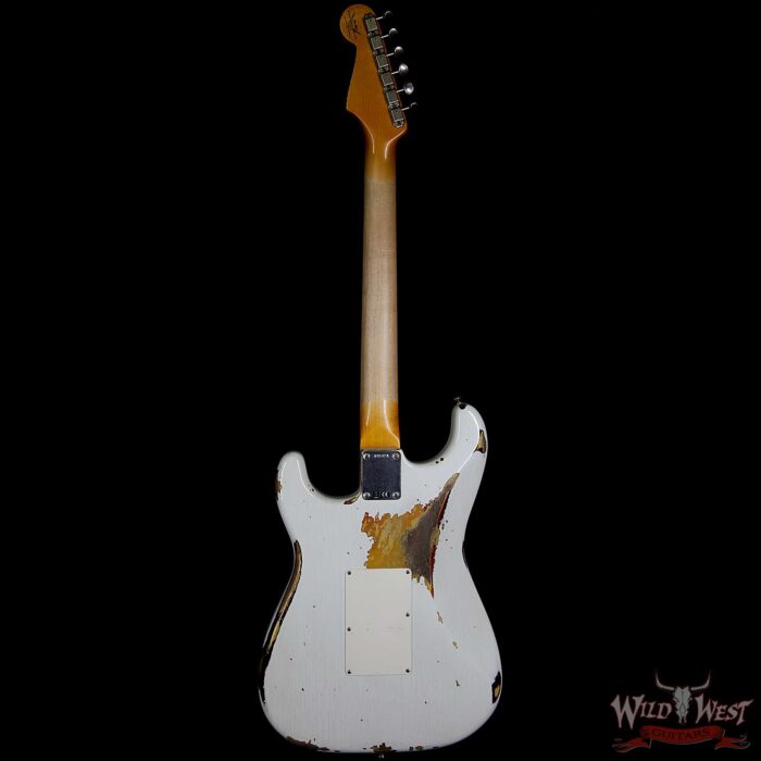 Fender Custom Shop White Lightning HSS Floyd Rose Stratocaster Rosewood Fretboard 22 Frets 3 Tone Suburst - Image 6