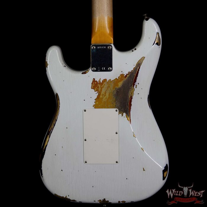 Fender Custom Shop White Lightning HSS Floyd Rose Stratocaster Rosewood Fretboard 22 Frets 3 Tone Suburst - Image 7