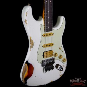 Fender Custom Shop White Lightning HSS Floyd Rose Stratocaster Rosewood Fretboard 22 Frets 3 Tone Suburst - Image 4
