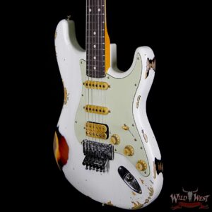 Fender Custom Shop White Lightning HSS Floyd Rose Stratocaster Rosewood Fretboard 22 Frets 3 Tone Suburst - Image 2