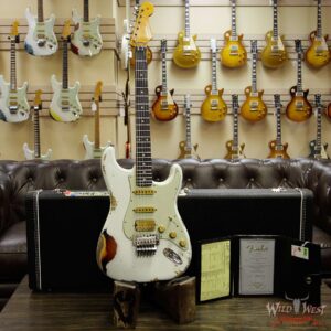 Fender Custom Shop White Lightning HSS Floyd Rose Stratocaster Rosewood Fretboard 22 Frets 3 Tone Suburst - Image 13
