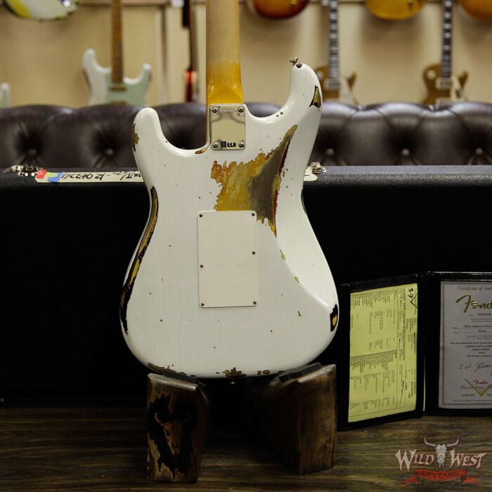Fender Custom Shop White Lightning HSS Floyd Rose Stratocaster Rosewood Fretboard 22 Frets 3 Tone Suburst - Image 14