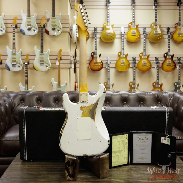 Fender Custom Shop White Lightning HSS Floyd Rose Stratocaster Rosewood Fretboard 22 Frets 3 Tone Suburst - Image 15