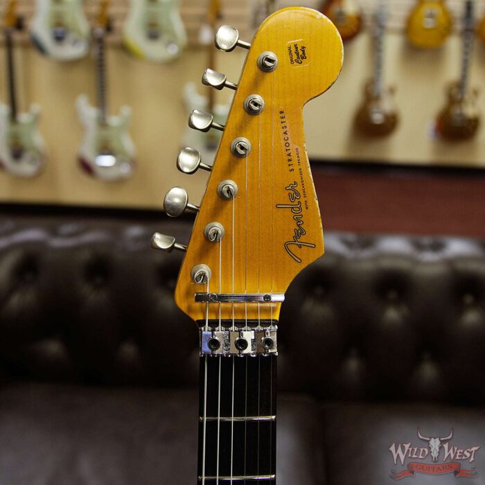 Fender Custom Shop White Lightning HSS Floyd Rose Stratocaster Rosewood Fretboard 22 Frets 3 Tone Suburst - Image 8