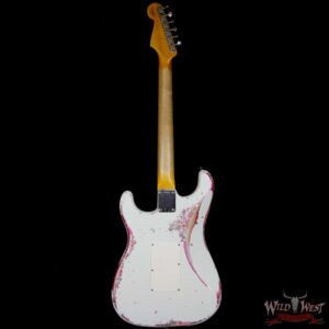 Fender Custom Shop White Lightning Stratocaster HSS Floyd Rose Heavy Relic Rosewood Board 22 Frets Pink Paisley - Image 6