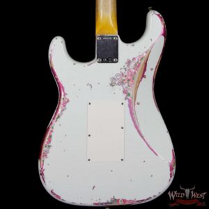 Fender Custom Shop White Lightning Stratocaster HSS Floyd Rose Heavy Relic Rosewood Board 22 Frets Pink Paisley - Image 7
