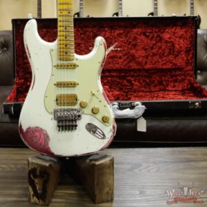 Fender Custom Shop White Lightning Stratocaster HSS Floyd Rose Heavy Relic Maple Neck 22 Frets Pink Paisley - Image 13