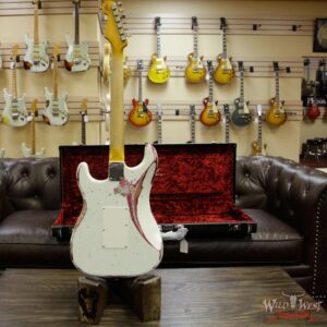 Fender Custom Shop White Lightning Stratocaster HSS Floyd Rose Heavy Relic Maple Neck 22 Frets Pink Paisley - Image 14