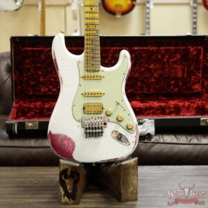 Fender Custom Shop White Lightning Stratocaster HSS Floyd Rose Fat Head Maple C Neck Pink Paisley - Image 13